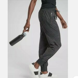Athleta Camden Printed Jogger Black Grey